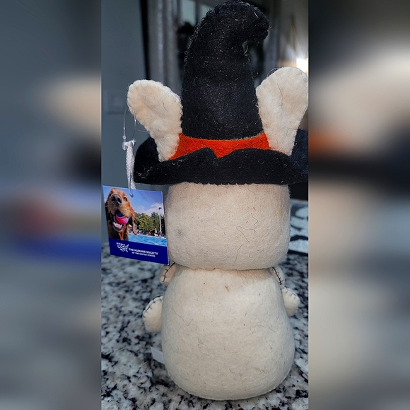 NWT in plastic Humane Society Halloween dog in witch hat. 13x5 inches - Picture 7 of 8